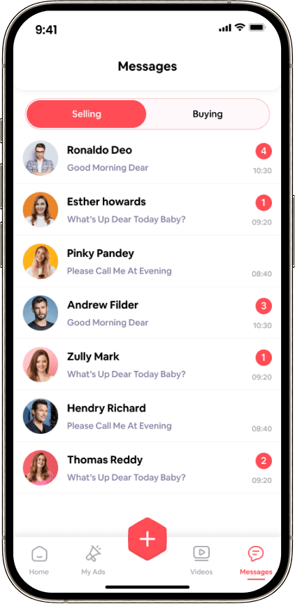 Listify messages inbox