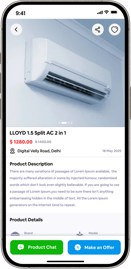 Listify product detail page
