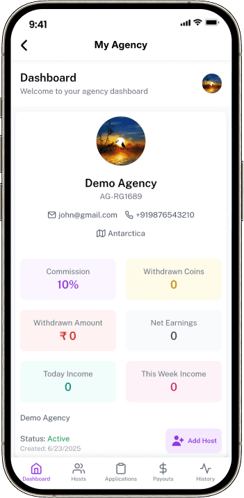 Agency Dashboard