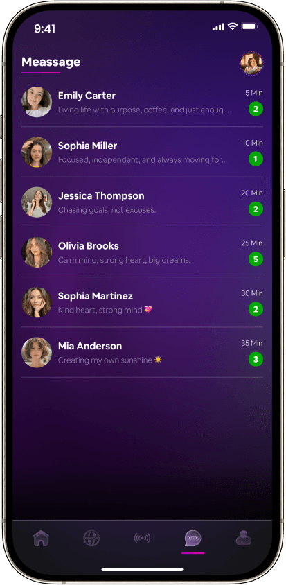 Messages screen