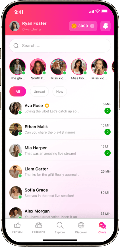 Bango chat inbox — Tango clone messaging