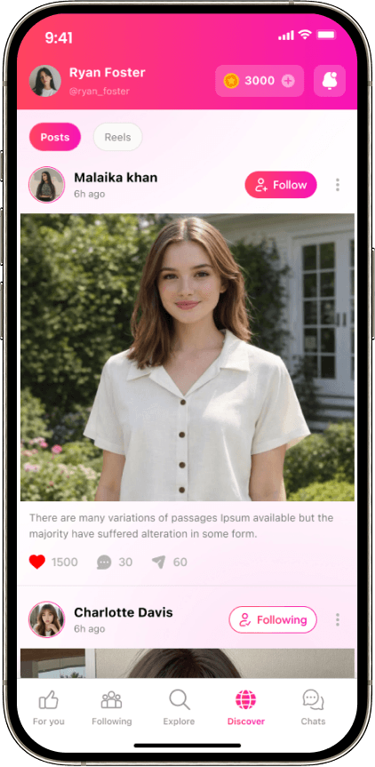 Discover live streamers in Bango live streaming app