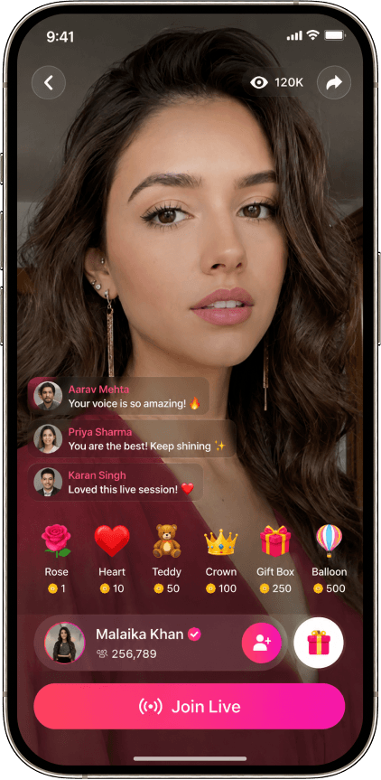 Bango live streaming app with gifts and chat