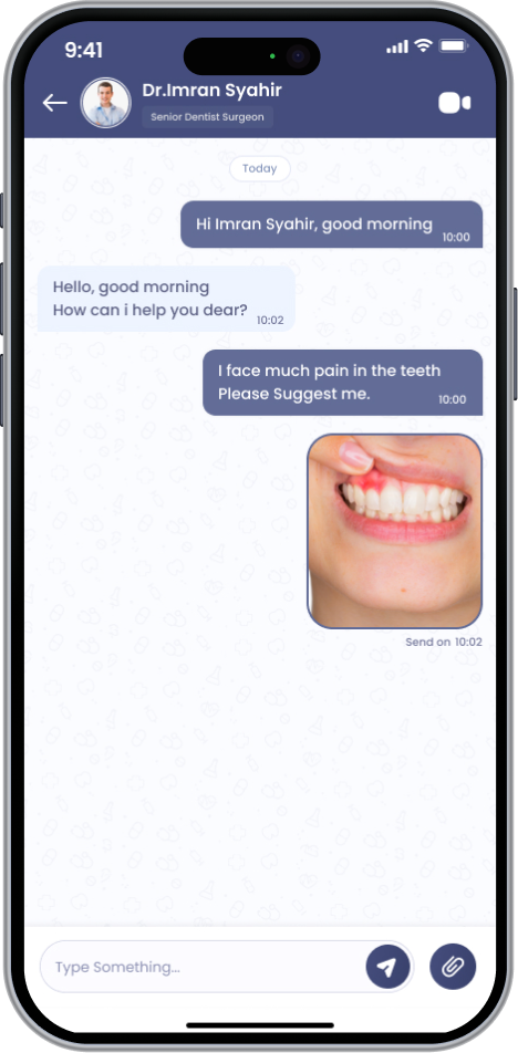 Patient chat with image sharing