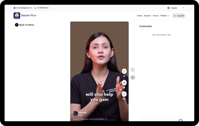 Dr.Plus web health education video feed