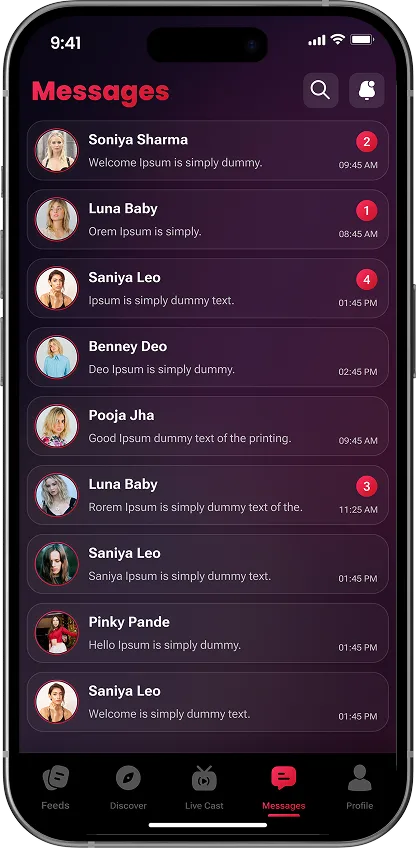 Messages inbox