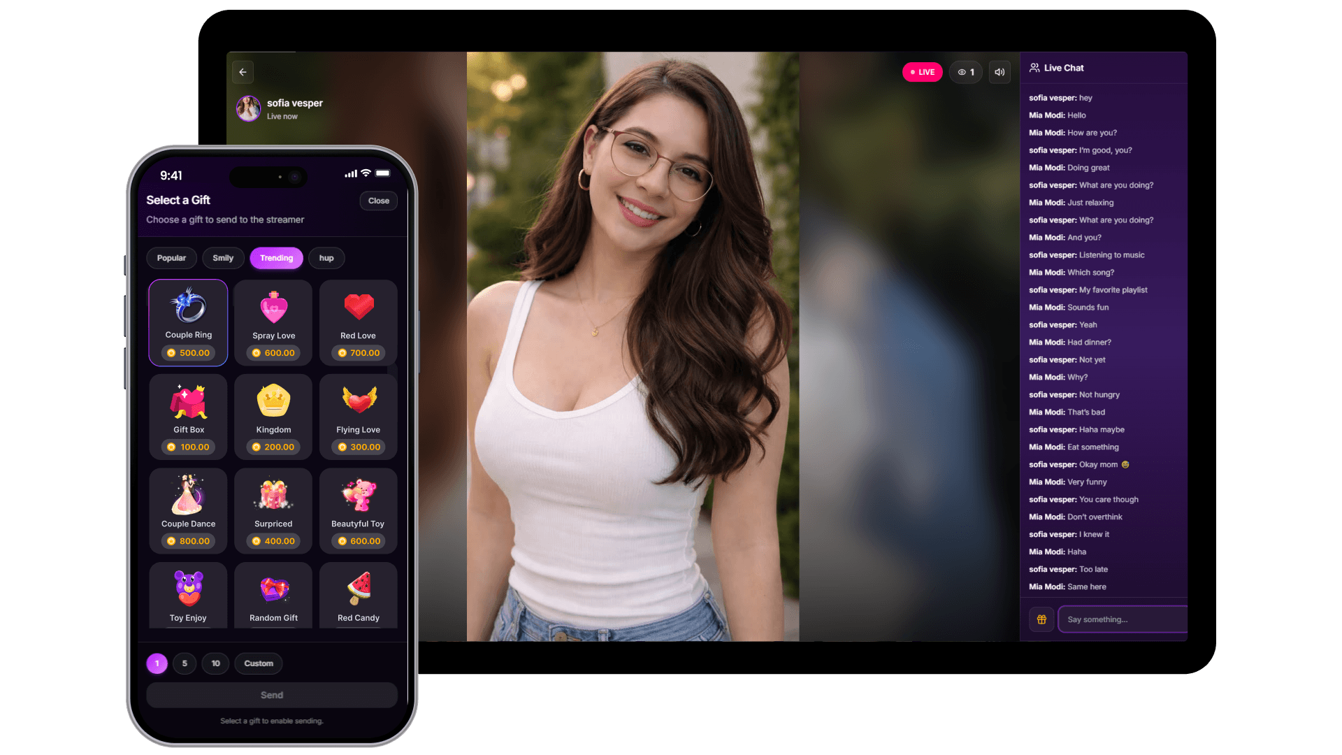 Watch Live Streams & Send Gifts from Your Browser