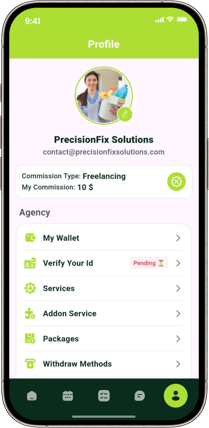 Handy agency profile