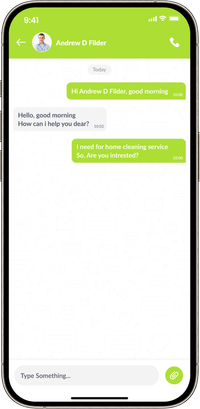 Handy expert chat screen
