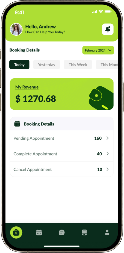 Handy expert revenue dashboard