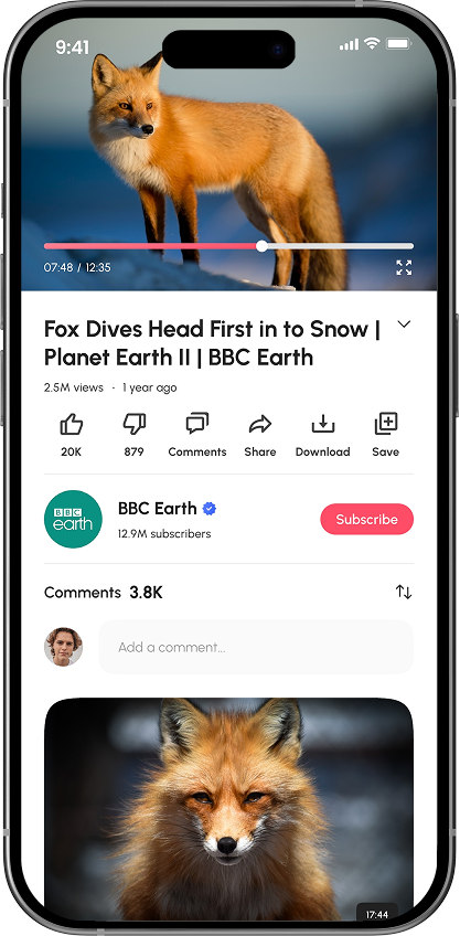 MeTube — video player