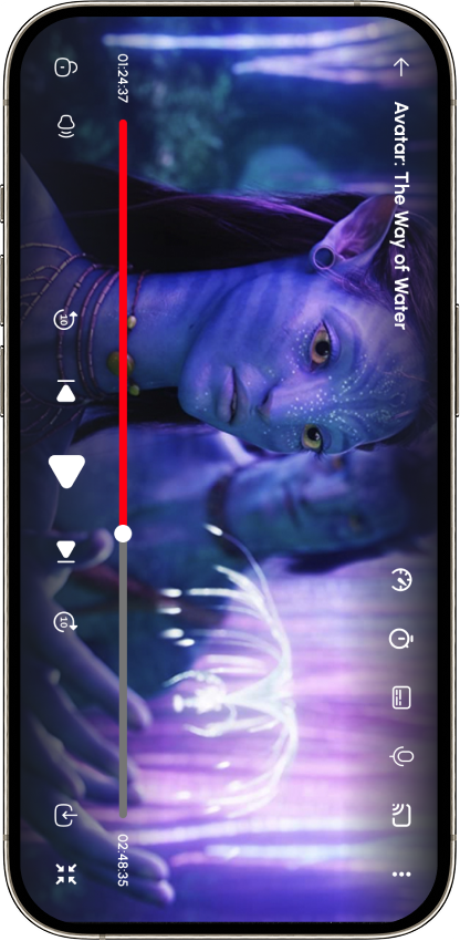 Mova movie player screen