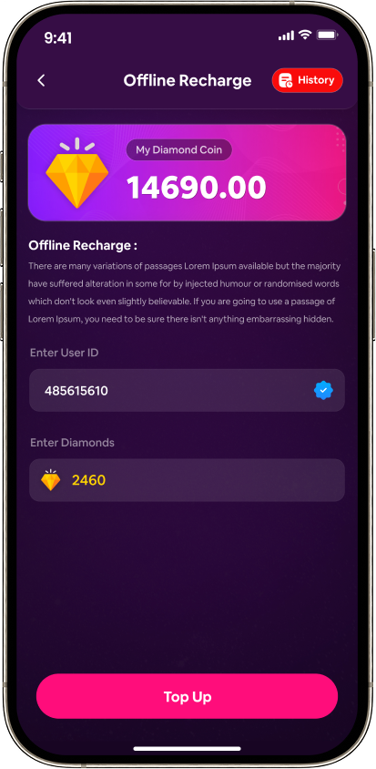 Coin seller offline recharge