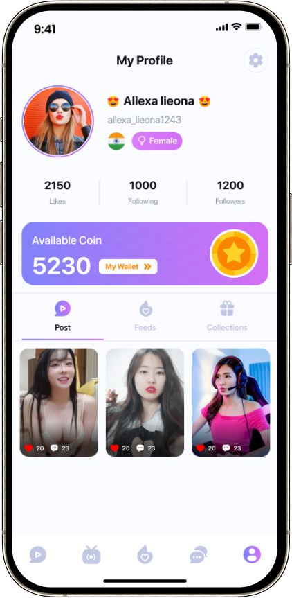 Shortie user profile page with verification badge