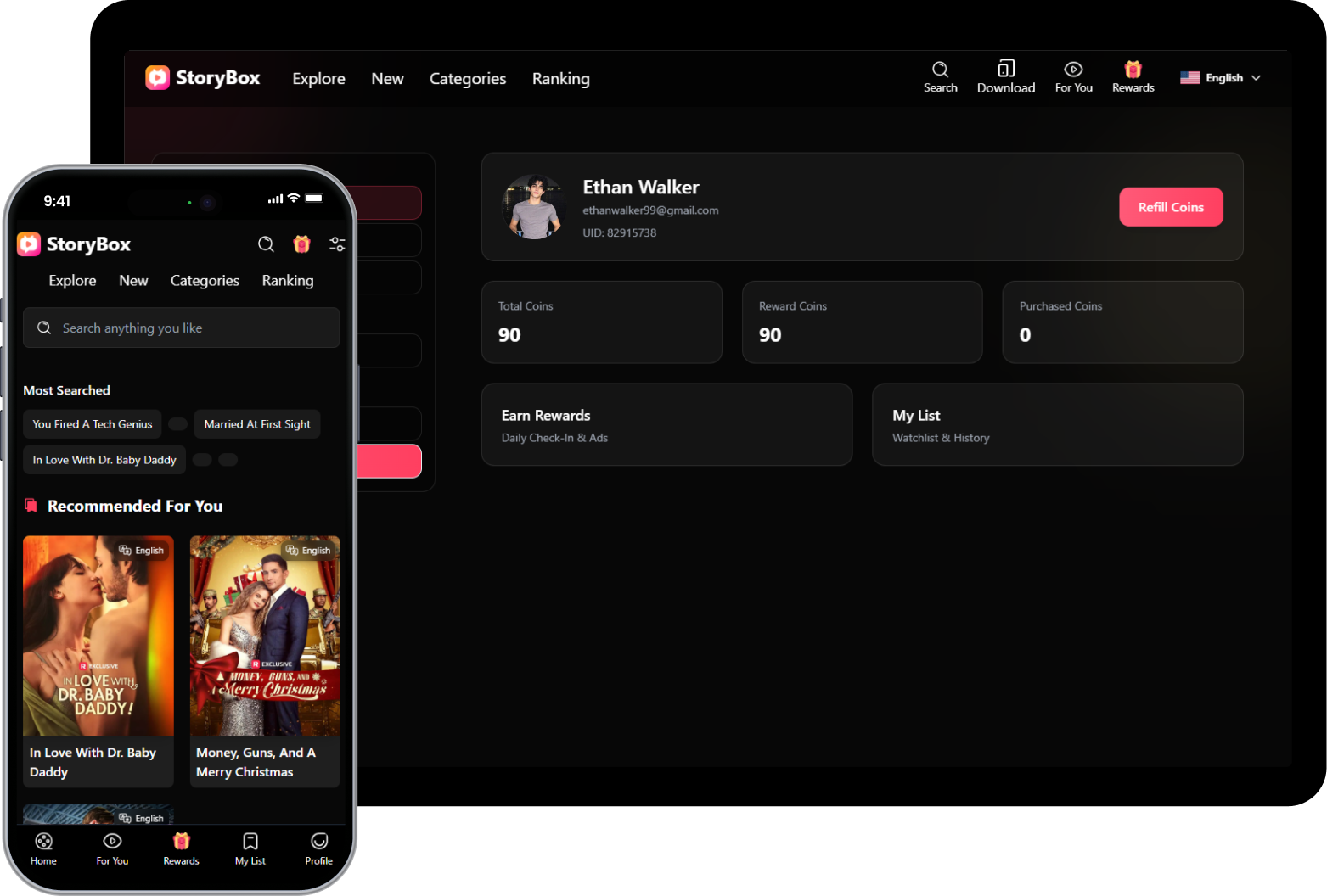 Smart Search, Discover & User Profile Dashboard