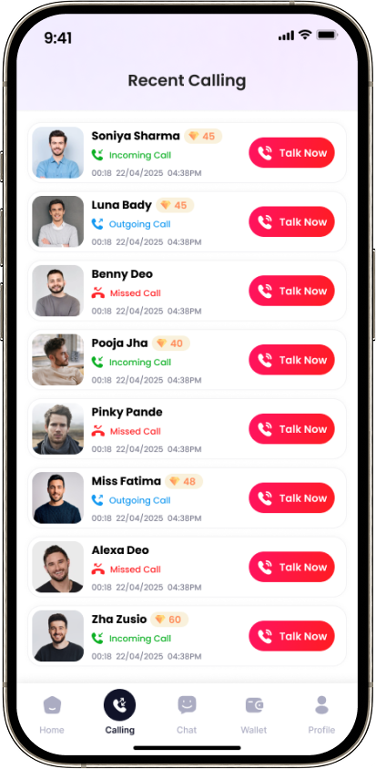 Listener call history
