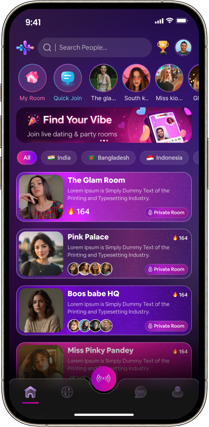 Vola Party home screen