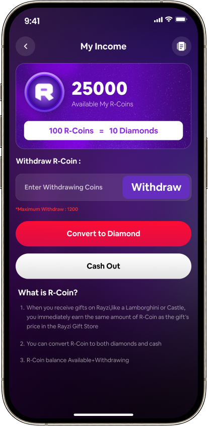 Income & Withdraw