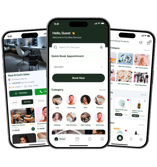 Launch your salon booking app with appointments, staff & admin panel