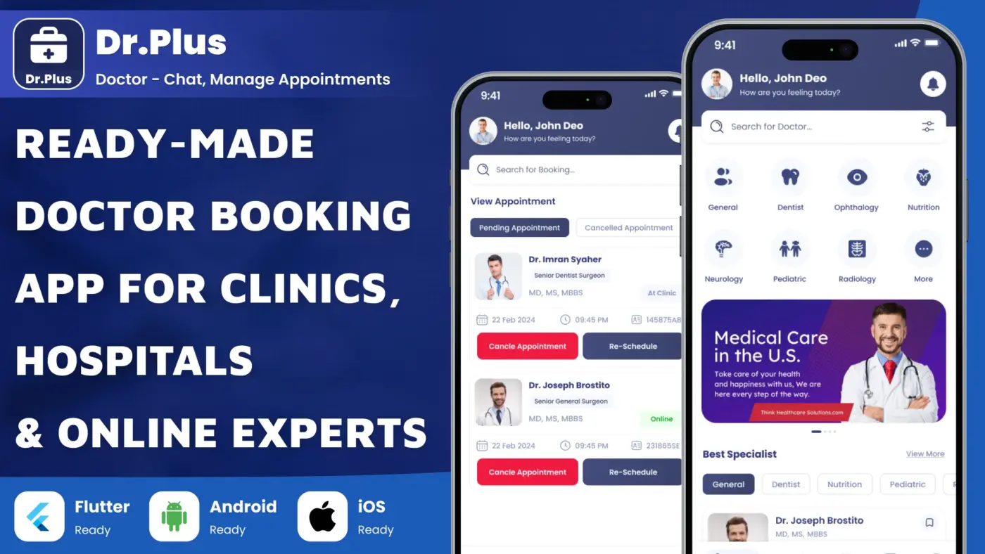 Ready-Made Doctor Booking App for Clinics, Hospitals & Online Experts