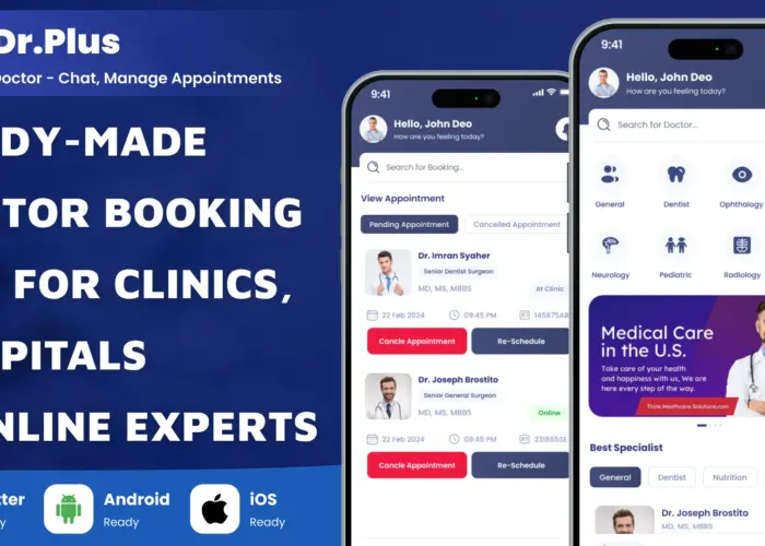 Ready-Made Doctor Booking App for Clinics, Hospitals & Online Experts