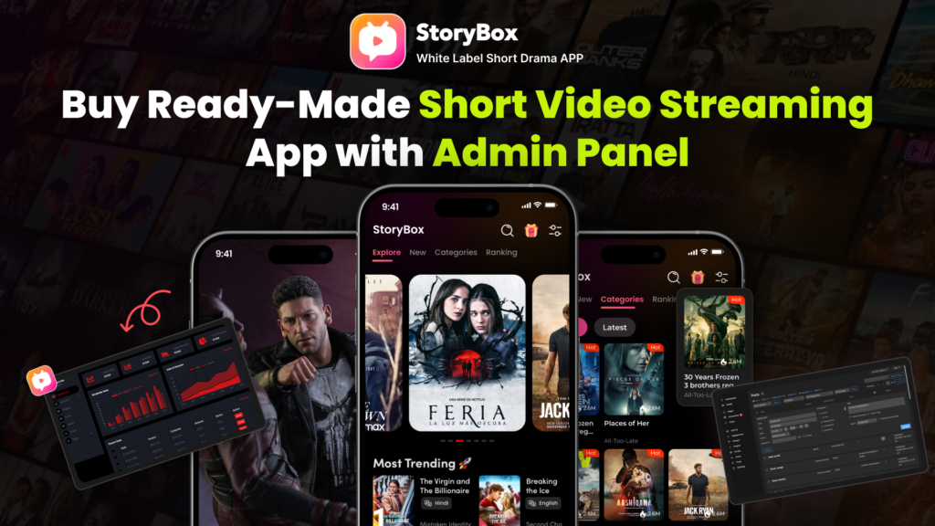 Buy Ready-Made Short Video Streaming App with Admin Panel